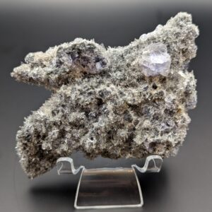 Tanzanite Fluorite on Quartz From Fujian, China