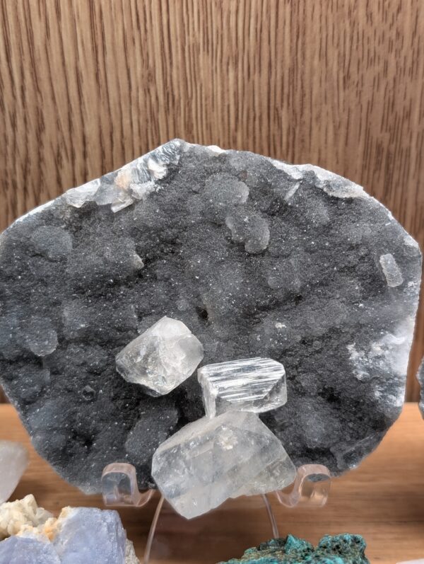 White Apophyllite on Druzy Chalcedony – Rare Crystal Cluster for Clarity, Higher Vibration & Calming Energy - Image 3