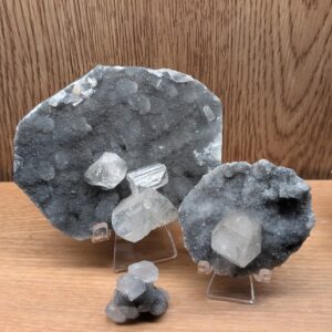 White Apophyllite on Druzy Chalcedony – Rare Crystal Cluster for Clarity, Higher Vibration & Calming Energy