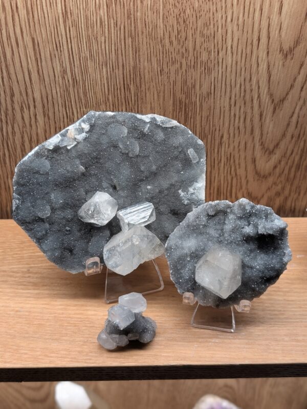 White Apophyllite on Druzy Chalcedony – Rare Crystal Cluster for Clarity, Higher Vibration & Calming Energy